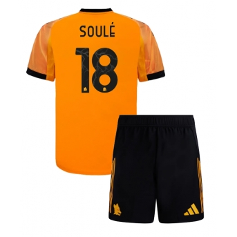 Billige Fotballdrakt AS Roma Matias Soule #18 Replika Bortedraktsett Barn 2025-26 Kortermet (med bukser)